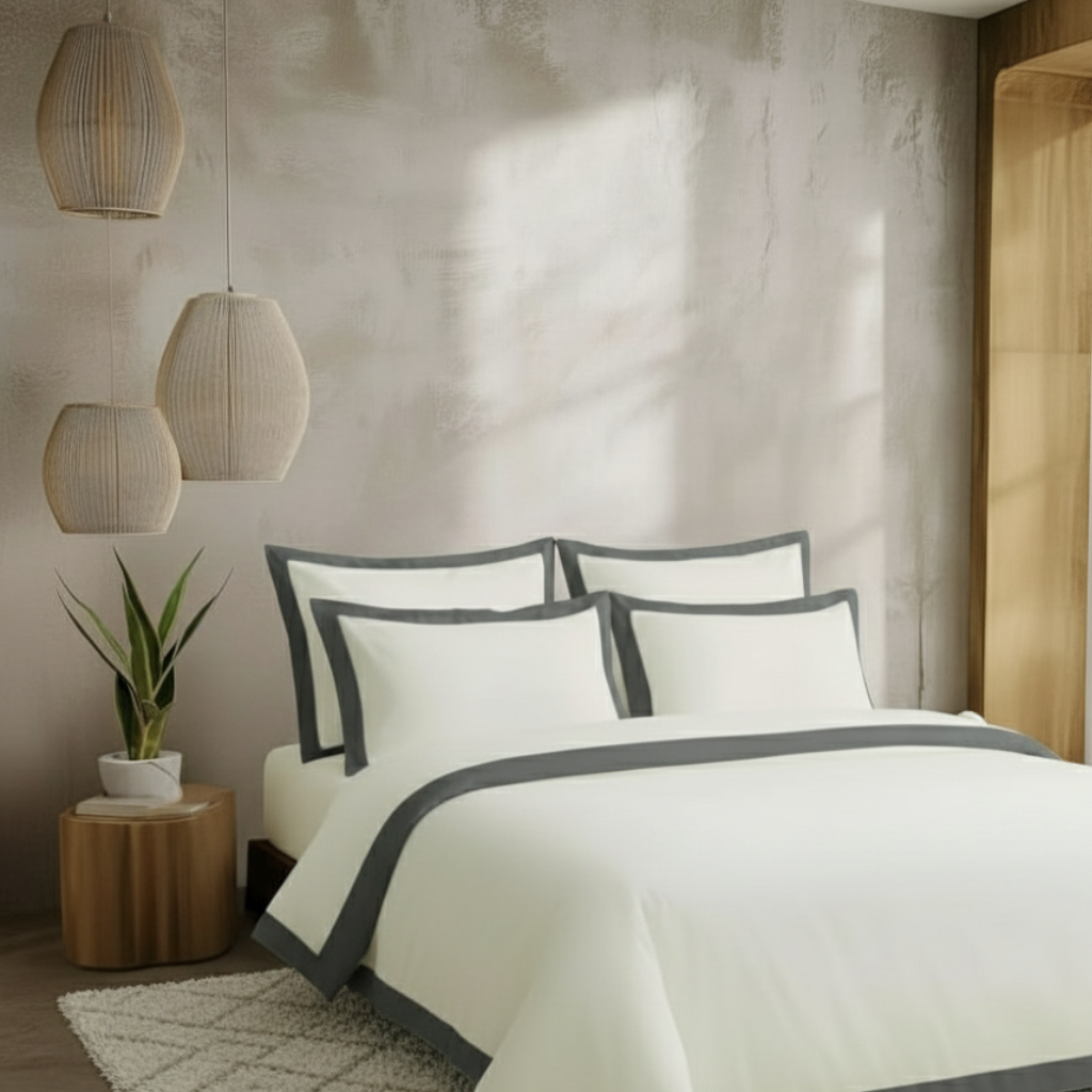 Egyptian Cotton – Border – Zen Classic Grey