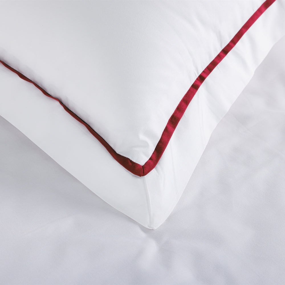 Egyptian Cotton – Flat Piping – Zens Fine Red