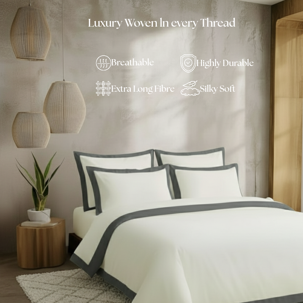 Egyptian Cotton – Border – Zen Classic Grey