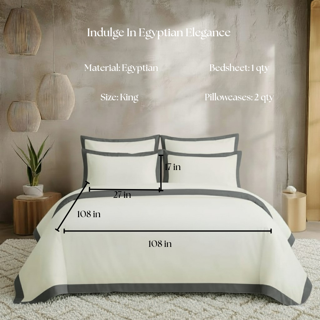 Egyptian Cotton – Border – Zen Classic Grey